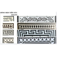 Gạch bông viền 20x20 xương đá Granit viền góc cạnh, chân tường trang trí ốp lát nội ngoại thất nhà cửa, bông thảm