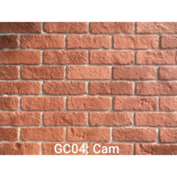 Gạch giả cổ GC04 màu cam ốp tường giá rẻ, mẫu đẹp trang trí tường, phòng khách, quán cafe, phòng ngủ