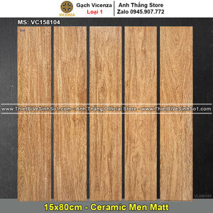 Gạch giả gỗ 15x80 Vicenza VC 158104