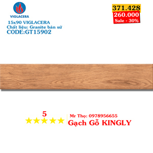 Gạch giả gỗ 15x90 Viglacera GT15902