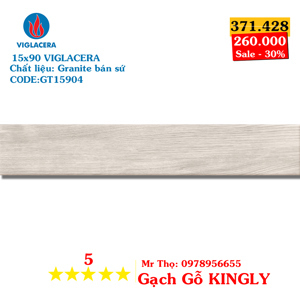 Gạch giả gỗ 15x90 Viglacera GT15904
