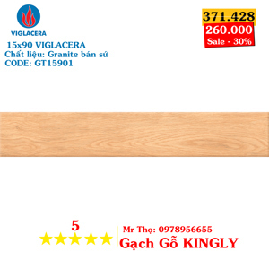 Gạch giả gỗ 15x90 Viglacera GT15901