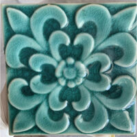 Gạch gốm nung hoa văn Bát Tràng kt 15x15cm - gạch gốm sứ - gạch bát tràng - gạch ốp 10x10cm