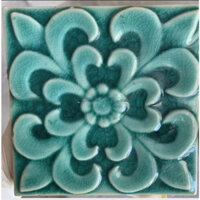 Gạch gốm nung hoa văn Bát Tràng kt 15x15cm - gạch gốm sứ - gạch bát tràng