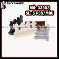 Gạch Hàng Rào Gỗ Phụ Kiện Nhựa MOC Đồ Chơi Lắp Ráp Mô Hình Sáng Tạo Trí Tuệ Combo 5 Viên 33303