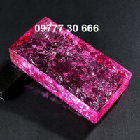 Gạch kính lấy sáng hiệu ứng gợn sóng màu hồng đậm AVSING 200x100x50