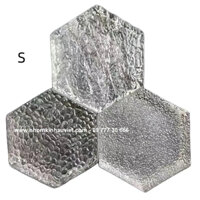 Gạch kính lấy sáng hình ngũ giác trắng trong vân nổi theo yêu cầu