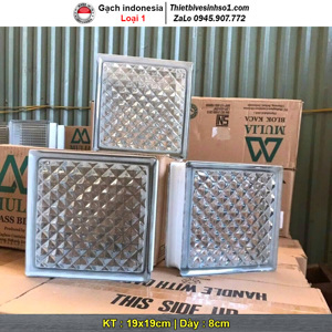 Gạch kính lấy sáng Indonesia kim cương 19x19