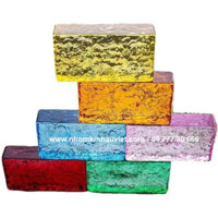 Gạch kính lấy sáng khối đặc vân mây nhiều màu sắc khác nhau AVSING kích thước 200x100x50