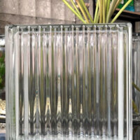 Gạch kính lấy sáng 237x237x80mm - gạch kính làm vách ngăn 23x23cm - gạch kính ốp tường