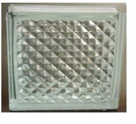 Gạch kính Rocky màu trắng trong kích thước 80x190x190mm GK0008