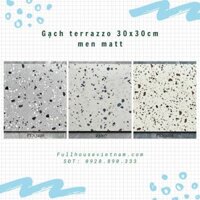 Gạch lát nền 30x30cm giả terrazzo, gạch giả đá mài 300x300mm, gạch men lát nền nhà vệ sinh