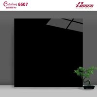 Gạch Lát Nền - Ốp Mặt Tiền 60x60 Đen Trơn Catalan 6607