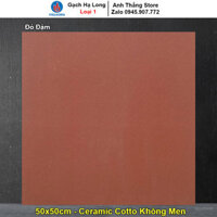 Gạch Lát Sân Cotto Hạ Long 50x50 Đỏ Đậm