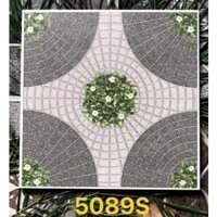 Gạch lát sân vườn 50x50cm bán sứ, gạch men giả cỏ lát sân vườn