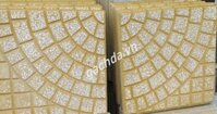 Gạch Lát Vỉa Hè 40x40 Terrazzo Cánh Quạt Vàng