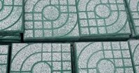 Gạch Lát Vỉa Hè 40x40 Terrazzo Mắt Nai Xanh