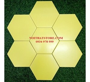 Gạch lục giác màu vàng trơn