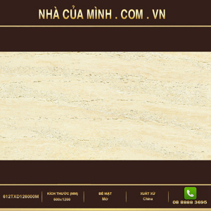 Gạch men mờ Trung Quốc Travertine 612TXD126000M