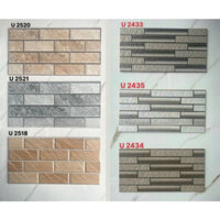 Gạch men VNG - gạch ốp tường 25x50cm - gạch ốp tường giả đá - gạch tường rào - gạch ốp cổng