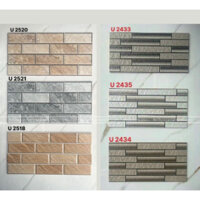 Gạch men VNG - gạch ốp tường 25x50cm - gạch ốp tường giả đá - gạch tường rào - gạch ốp cổng