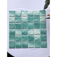 Gạch moasaic gốm sứ vuông men sần loang màu, ốp bể bơi, bể sục, bể cá, màu sắc sang trọng độc đáo