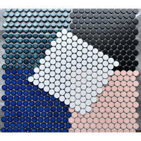 Gạch mosaic chấm bi đa màu sắc trang trí nội ngoại thất, quán bar, nhà hàng, khách sạn, mang vẻ đẹp sang trọng, giá rẻ