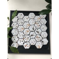 Gach mosaic gốm lục giác trang trí cao cấp ốp tường trang trí phòng khách, phòng ngủ, decor quán cafe, tạo điểm nhấn