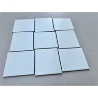 Gạch mosaic gốm trắng ốp tường bếp, toilet, decor shop thời trang, nhà hàng, màu sắc đa dạng, độ bền cao, bền màu, sẵn