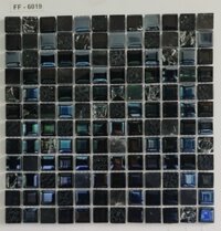 Gạch mosaic Kính đen mix Gốm FF6019 KT vỉ 30x30