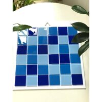 Gạch mosaic thủy tinh bể bơi G748-06  ốp lát bể bơi, khu resort, bể cá, đài phun nước, dễ vệ sinh, chống thấm tốt, sẵn