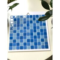 Gạch mosaic thủy tinh bể bơi G725-17 ốp bể bơi, trang trí tường phòng tắm, xông hơi, chống chơn trượt, dễ vệ sinh