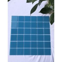 Gạch mosaic thủy tinh bể bơi G74804 màu xanh ngọc ốp bể bơi, bể sục, ốp trang trí nội ngoại tháng, độ bền cao, sẵn kho