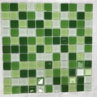 Gạch mosaic thuỷ tinh kt viên 25*25*4mm