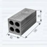 Gạch ống xi măng cốt liệu 8x8x18mm, M75