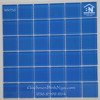 Gạch ốp bể bơi Mosaic thủy tinh xanh lam giá rẻ 48056 viên 48x48