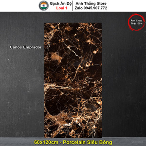 Gạch ốp lát Ấn Độ 60x120 nâu vân đá