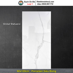 Gạch ốp lát Ấn Độ 60x120 trắng khói