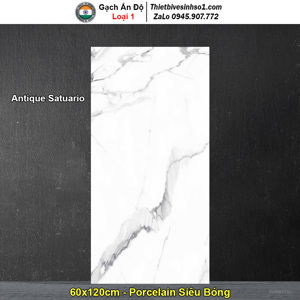 Gạch ốp lát Ấn Độ 60x120 trắng khói