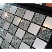 Gạch ốp phòng karaoke Mosaic Kính Gương Bạc