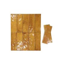 Gạch ốp tường men gốm màu vàng Subway 75x230mm