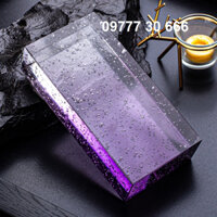 Gạch pha lê mịn màu tím hiệu ứng bọt nước kích thước 200x100x50 AVSING