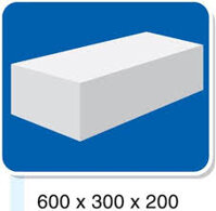Gạch siêu nhẹ - Gạch bê tông khí chưng áp  AAC 600x300x200