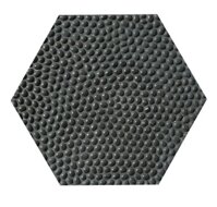 Gạch sỏi lục giác hạt dày đen