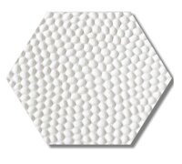 Gạch sỏi lục giác hạt dày trắng