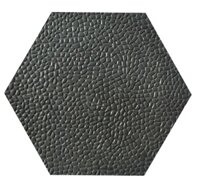 Gạch sỏi lục giác hạt nghiền dày đen