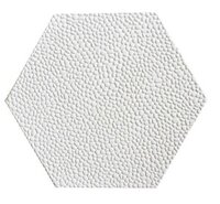 Gạch sỏi lục giác hạt nghiền dày trắng