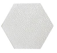 Gạch sỏi lục giác hạt nghiền dày trắng