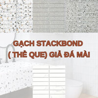 Gạch stackbond (thẻ que) giả đá mài terrazzo ốp tường trang trí phòng khách, quầy bar, cafe.. sẵn HN