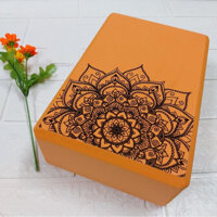 Gạch Tập Yoga,Gối Yoga Họa Tiết Chính Hãng Cao Cấp Chọn Màu - Cam